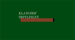 Desktop Screenshot of klanghof-impflingen.de